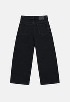 VICOLO Jeans NAYA  nero per donna con gamba ampia e zip apribili al fondo. DAC5014 ADENE VICOLO 