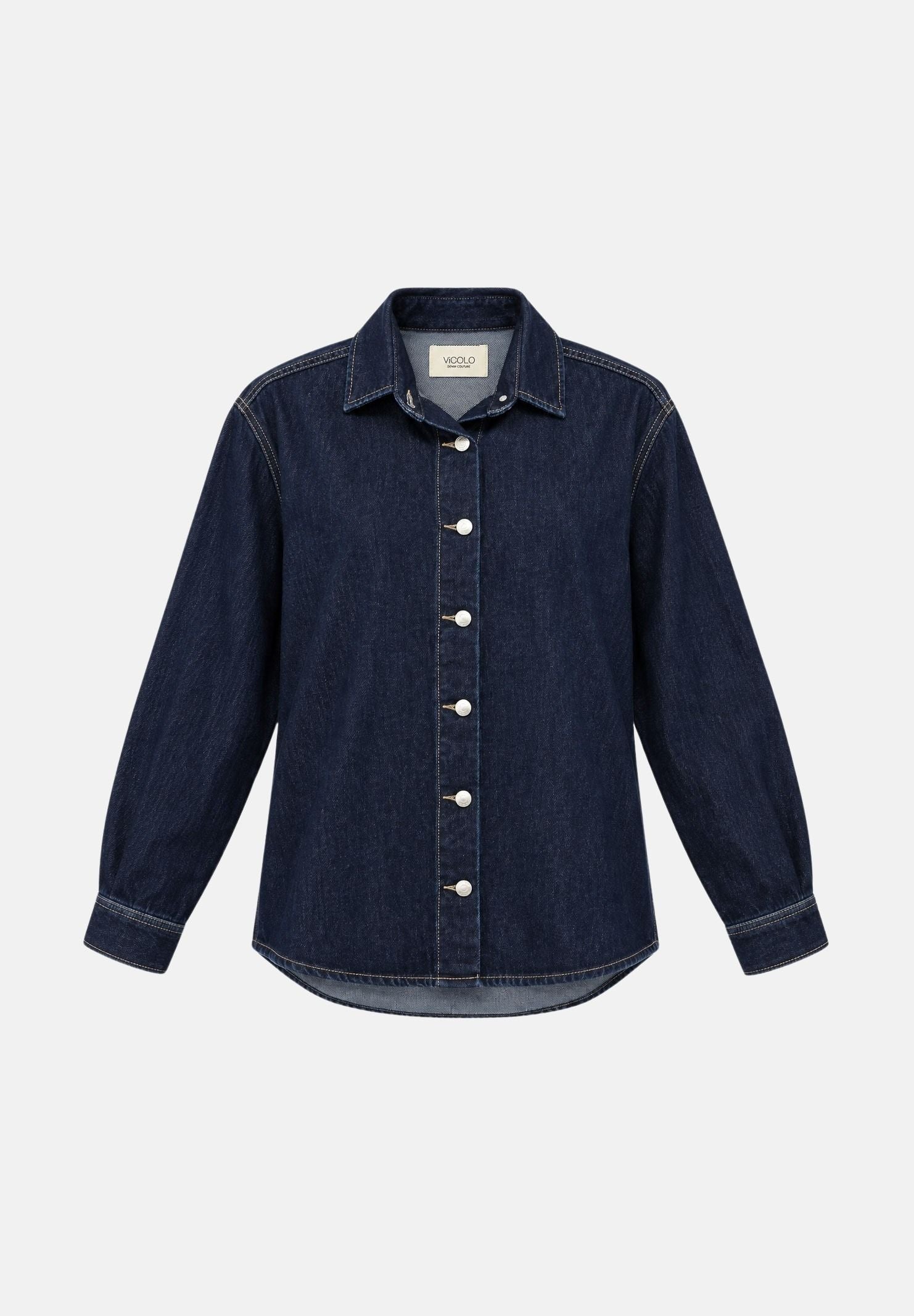 VICOLO Camicia manica lunga denim blu da donna DAC5056 DE VICOLO 