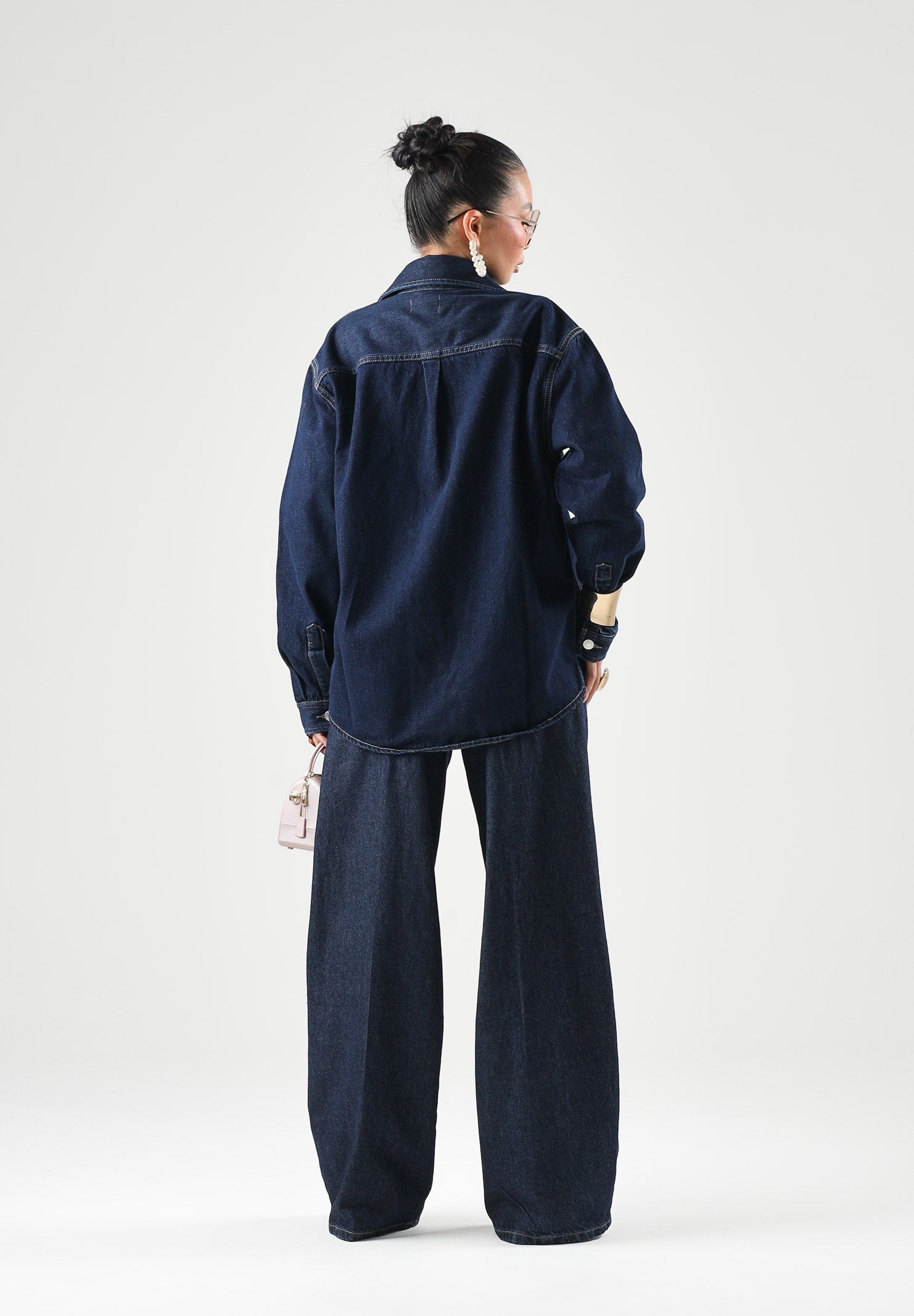 VICOLO Camicia manica lunga denim blu da donna DAC5056 DE VICOLO 