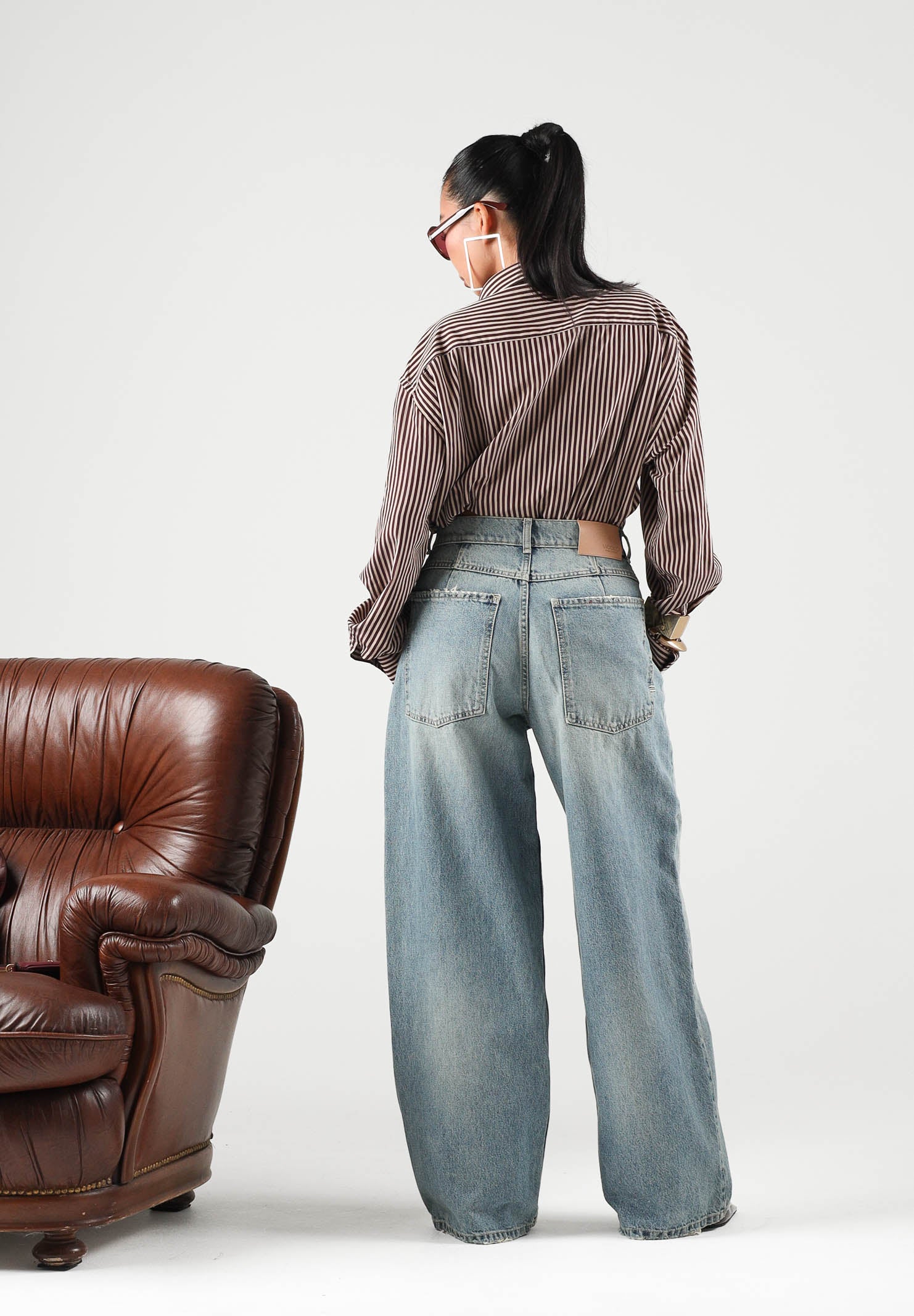 VICOLO Jeans MIA azzurro per donna con gamba ampia e lavaggio vintage. DAC5126 ADEVI VICOLO 