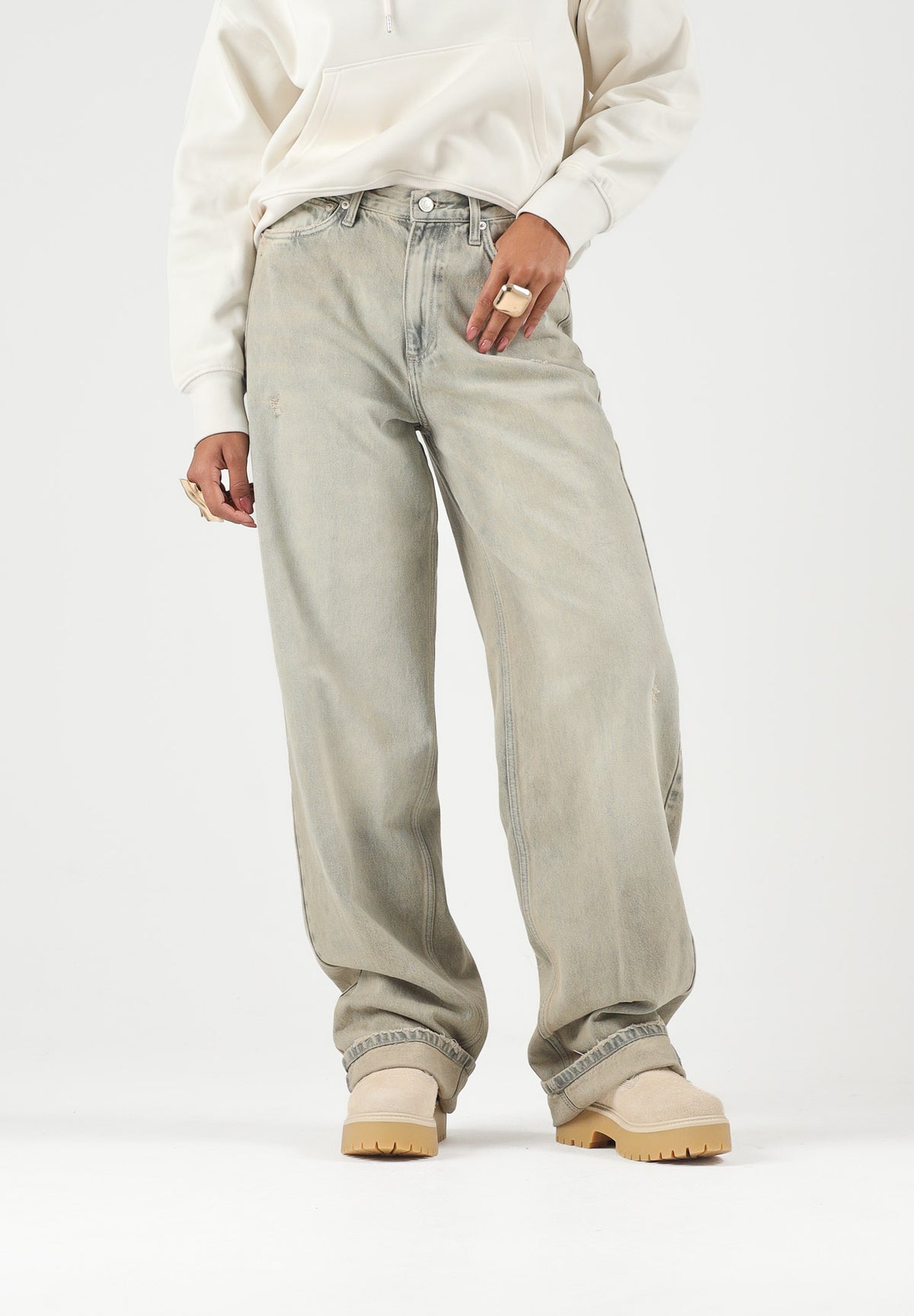 VICOLO Jeans XENOBIA denim sabbiato da donna DAC5166 ADECH VICOLO 