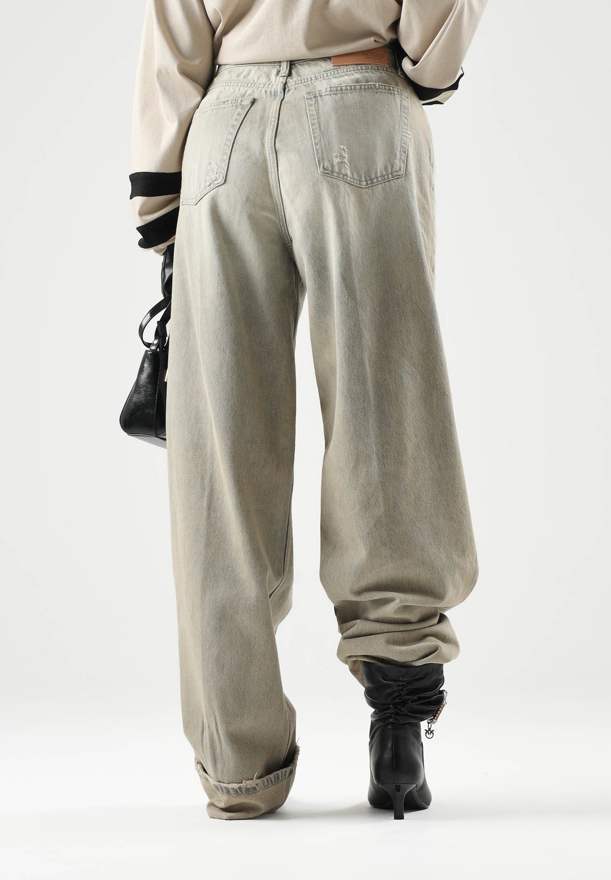 VICOLO Jeans XENOBIA denim sabbiato da donna DAC5166 ADECH VICOLO 