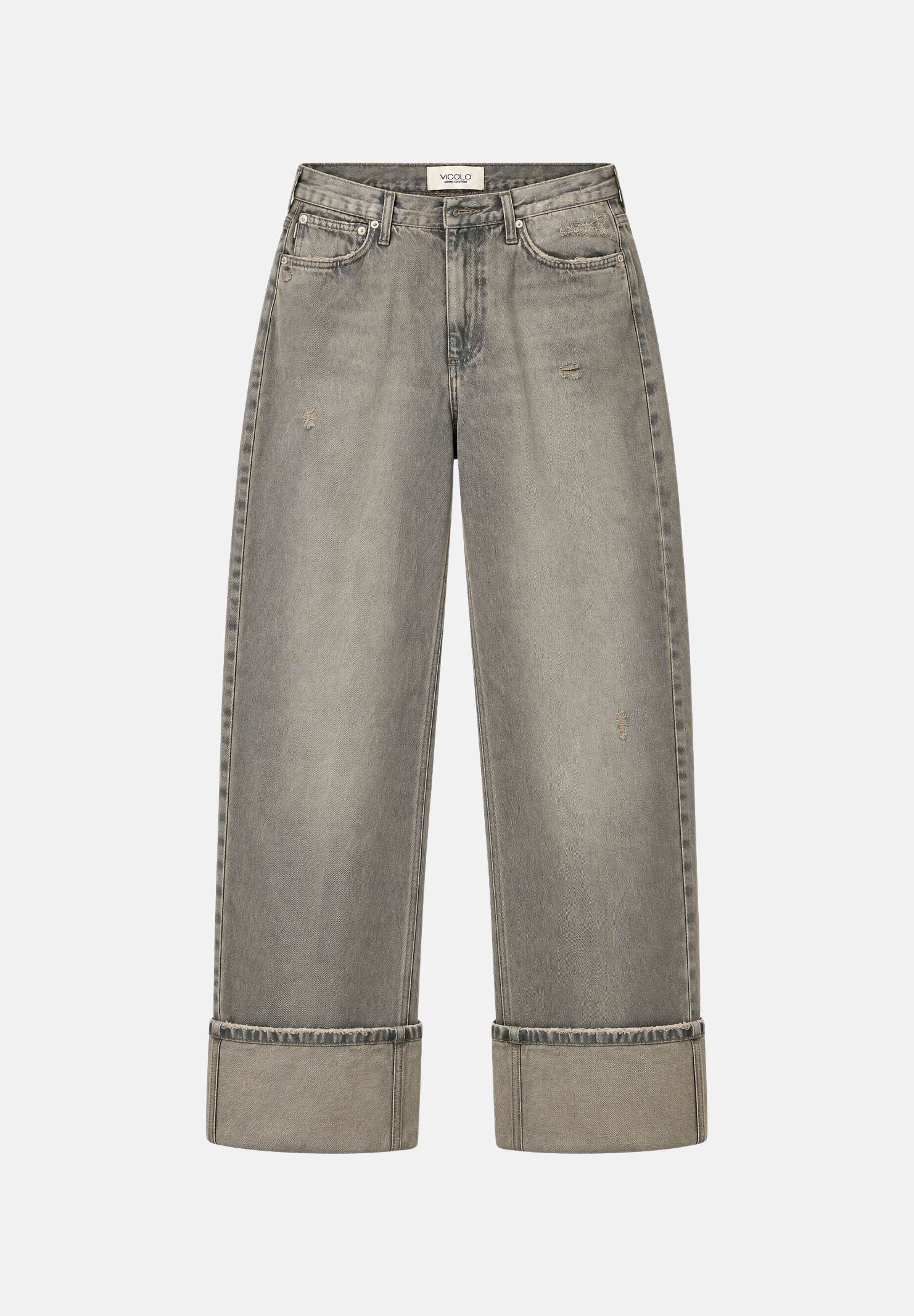 VICOLO Jeans XENOBIA denim sabbiato da donna DAC5166 ADECH VICOLO 