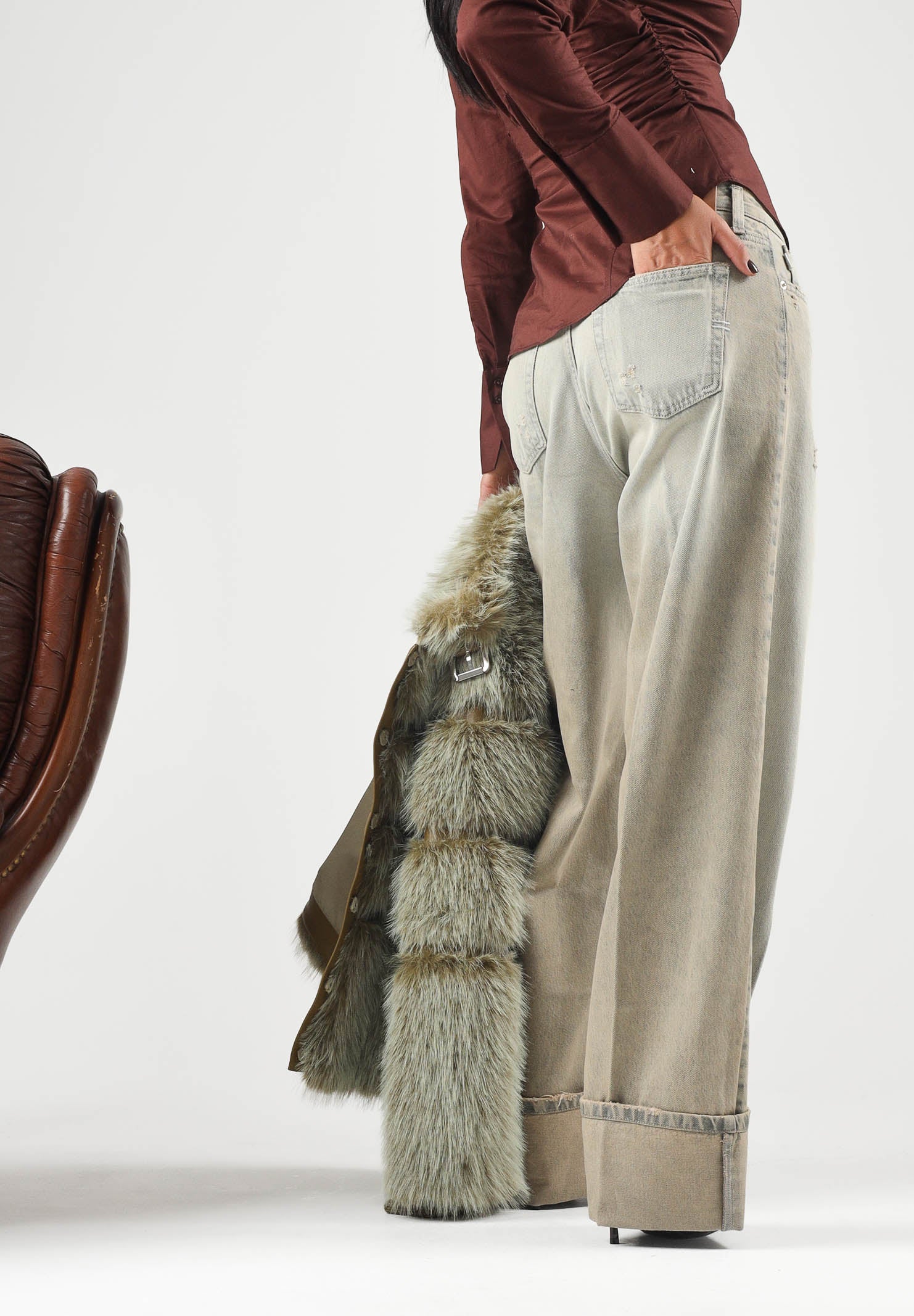 VICOLO Jeans XENOBIA denim sabbiato da donna DAC5166 ADECH VICOLO 