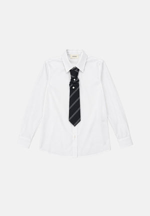 VICOLO Camicia manica lunga bianca da donna con cravatta e spilla  coordinate RAC0015 A01 VICOLO 