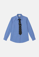 VICOLO Camicia manica lunga azzurra da donna con cravatta e spilla  coordinate RAC0015 ACU82 VICOLO 