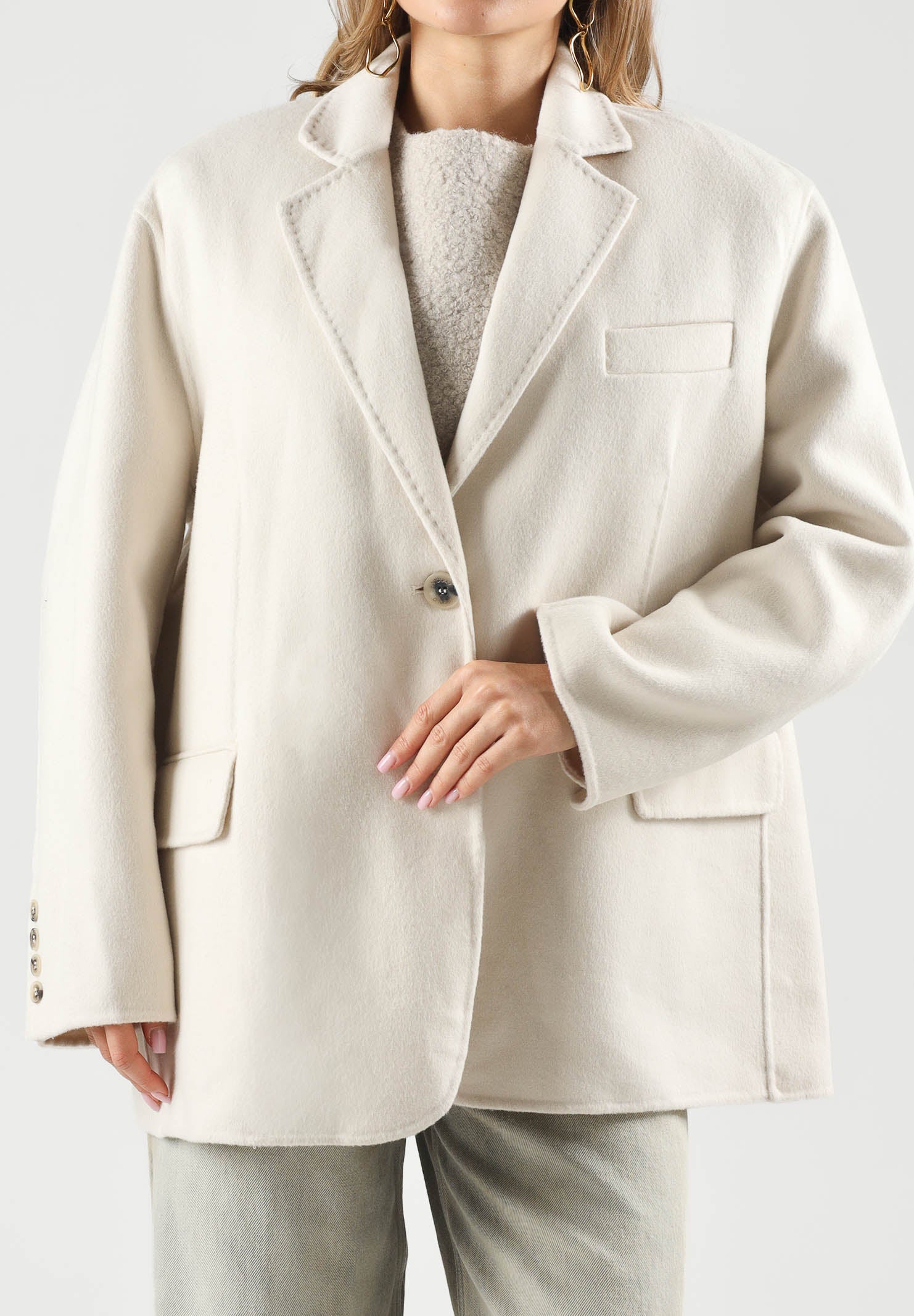 VICOLO Cappotto corto HAND MADE  beige chiaro da donna TAC0005 ACU08 VICOLO 
