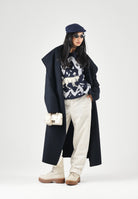 VICOLO Cappotto lungo in misto lana  blu da donna TAC0008 A89 VICOLO 