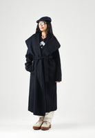 VICOLO Cappotto lungo in misto lana  blu da donna TAC0008 A89 VICOLO 