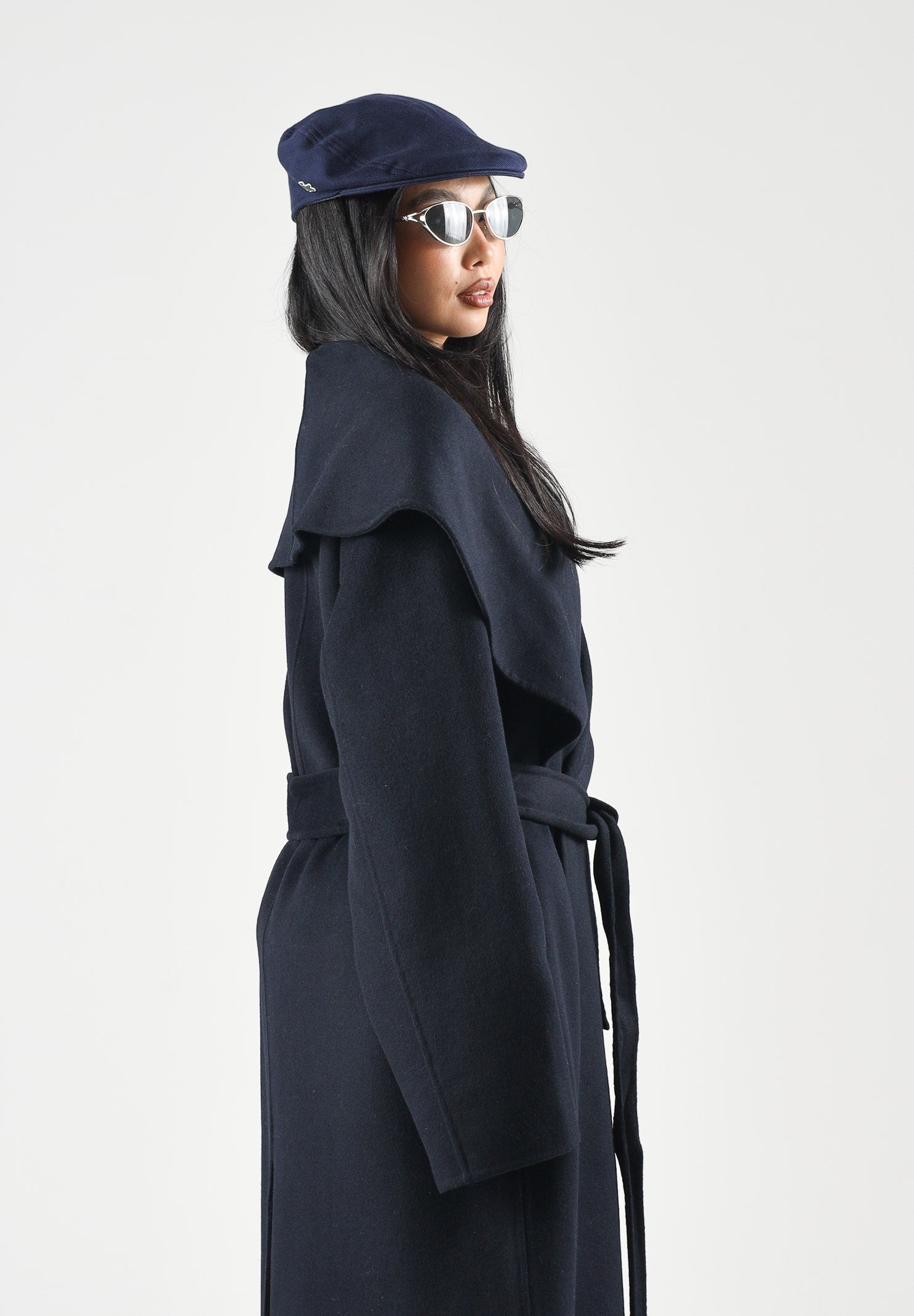 VICOLO Cappotto lungo in misto lana  blu da donna TAC0008 A89 VICOLO 