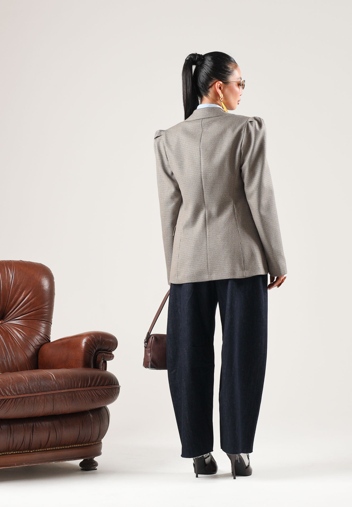 VICOLO Giacca-blazer IN TWEED marrone-beige da donna TAC0168 ACFBLU VICOLO 