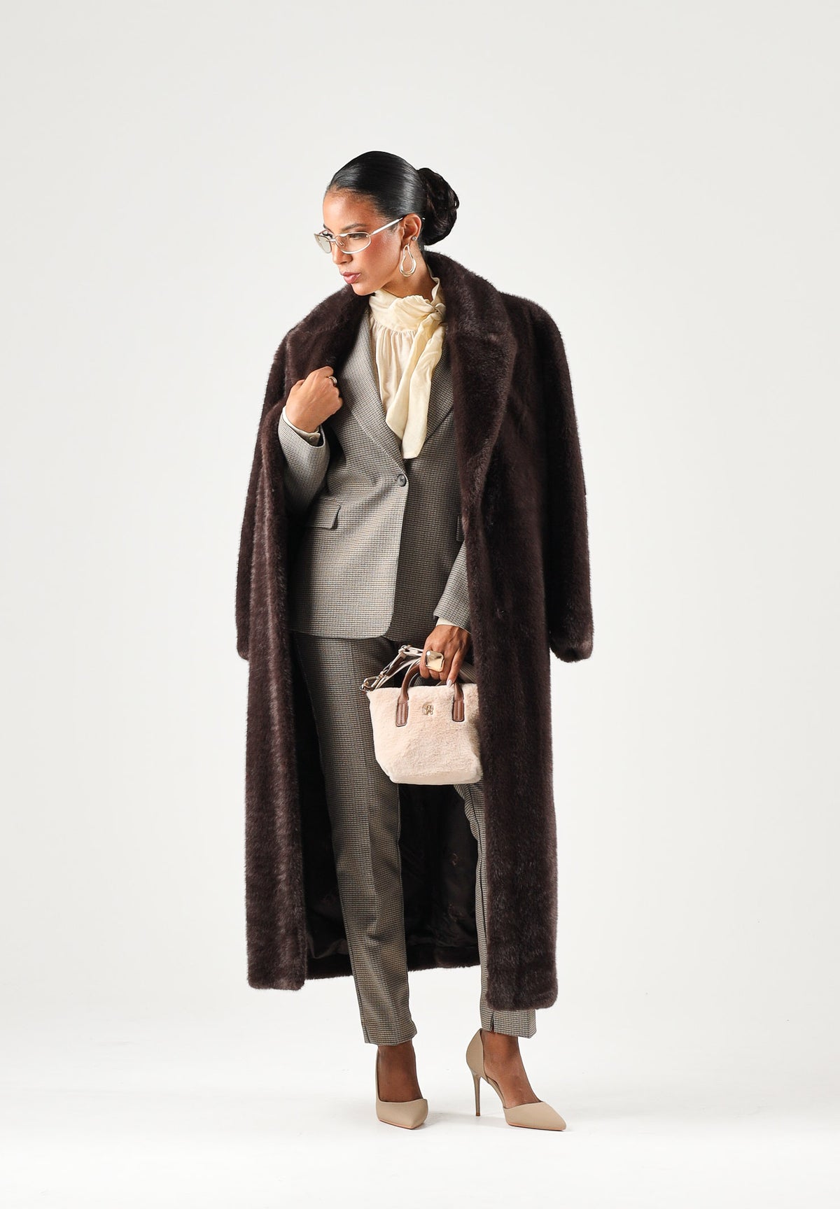 VICOLO Giacca-blazer IN TWEED marrone-beige da donna TAC0168 ACFBLU VICOLO 