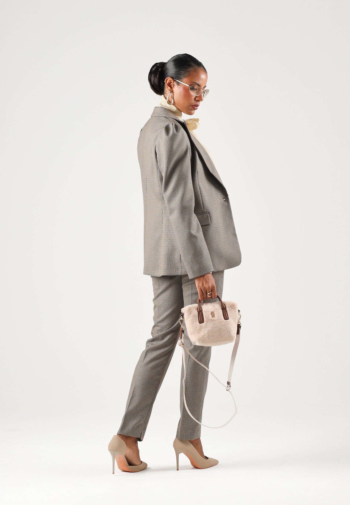 VICOLO Giacca-blazer IN TWEED marrone-beige da donna TAC0168 ACFBLU VICOLO 