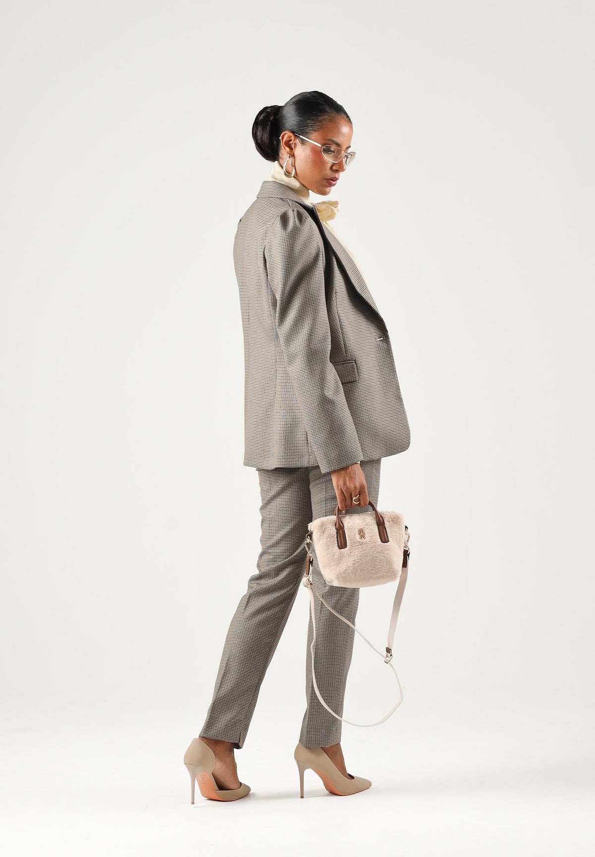 VICOLO Giacca-blazer IN TWEED marrone-beige da donna TAC0168 ACFBLU VICOLO 