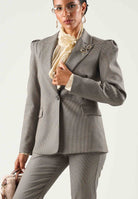 VICOLO Giacca-blazer IN TWEED marrone-beige da donna TAC0168 ACFBLU VICOLO 