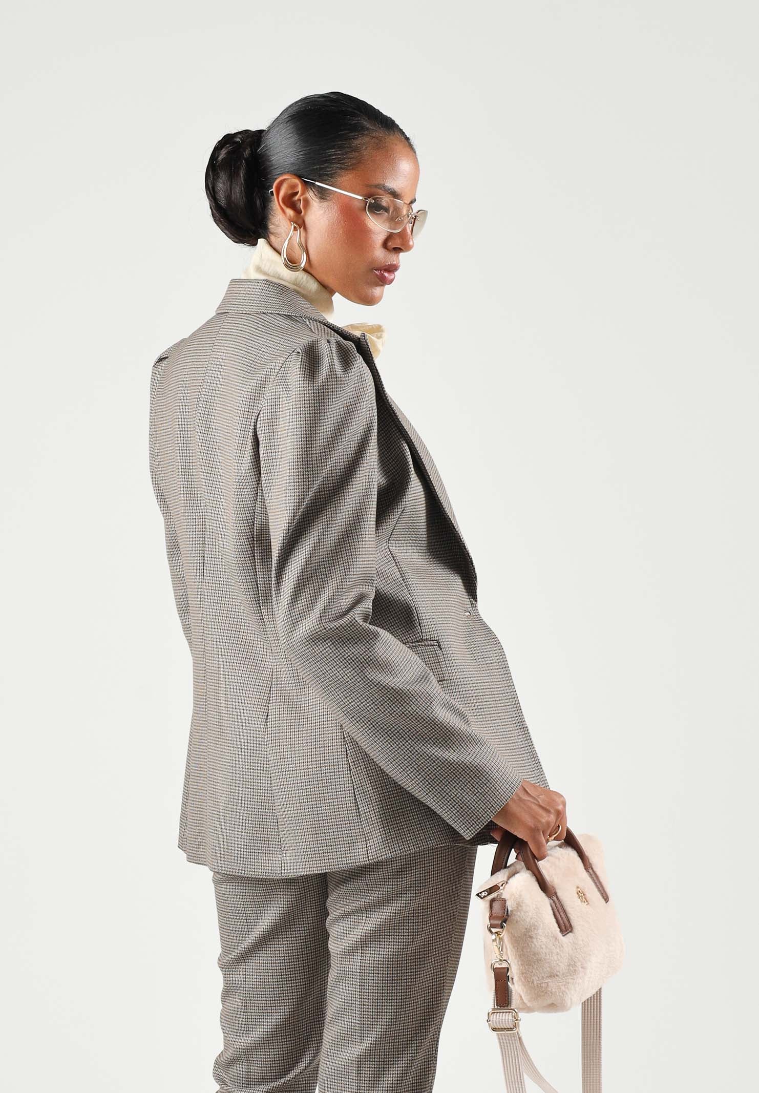 VICOLO Giacca-blazer IN TWEED marrone-beige da donna TAC0168 ACFBLU VICOLO 