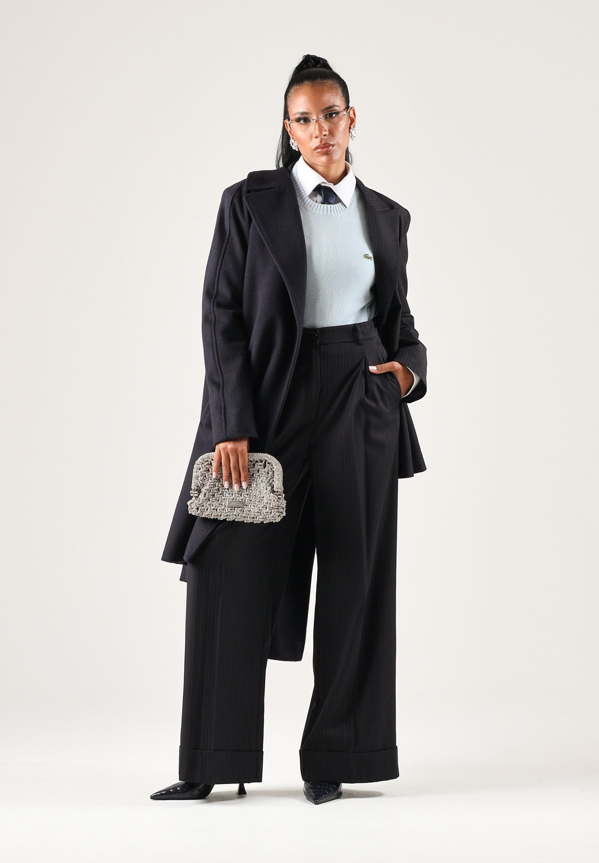 VICOLO Pantaloni WIDE LEG blu navy da donna TAC0218 ACFBLU VICOLO 
