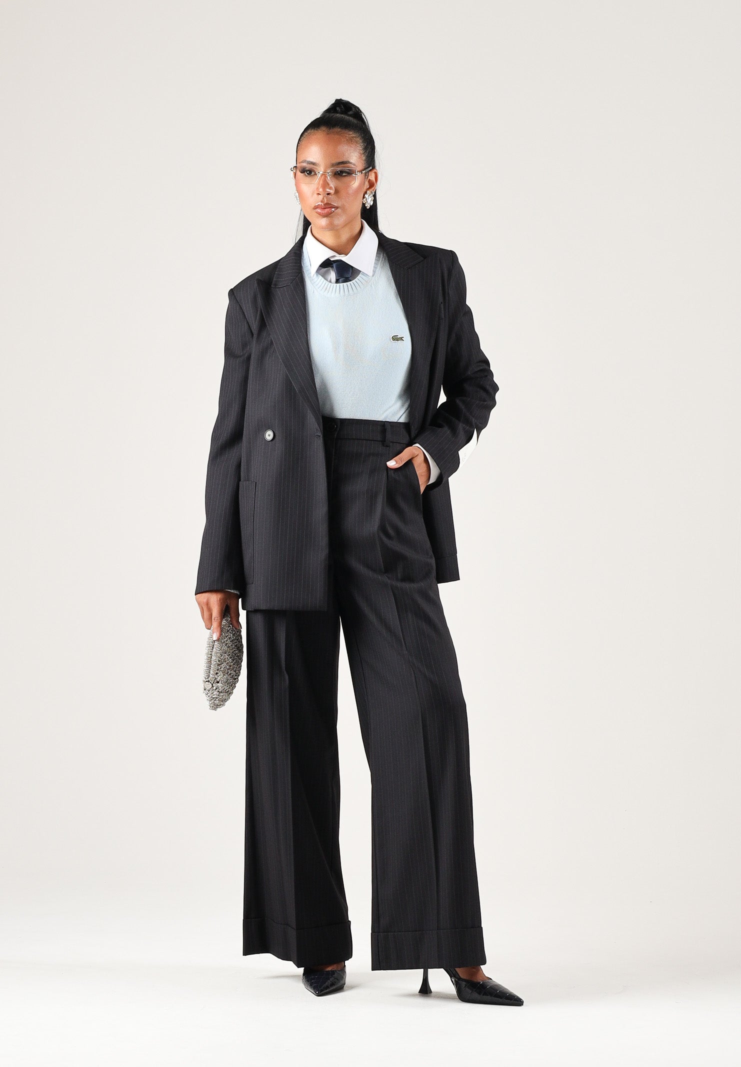 VICOLO Pantaloni WIDE LEG blu navy da donna TAC0218 ACFBLU VICOLO 