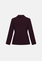 VICOLO Giacca monopetto in raso bordeaux per donna con chiusura a un bottone e tasche con patta a contrasto. TAC0406 ACU38 VICOLO 