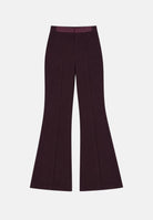VICOLO Pantaloni flare bordeaux per donna con vita alta e fondo svasato. TAC0407 ACU38 VICOLO 