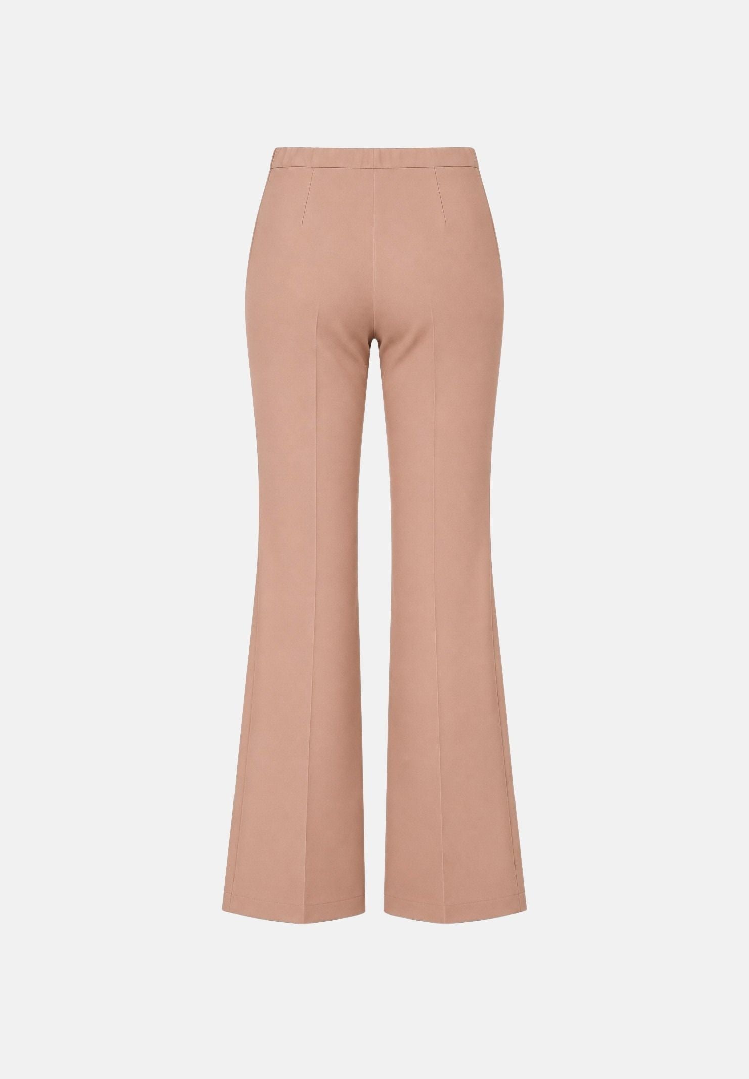 VICOLO Pantaloni flare rosa cipria per donna con vita alta e fondo svasato. TAC0407 ACU40 VICOLO 