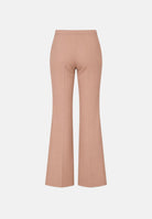 VICOLO Pantaloni flare rosa cipria per donna con vita alta e fondo svasato. TAC0407 ACU40 VICOLO 