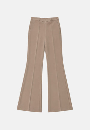 VICOLO Pantaloni flare bordeaux per donna con vita alta e fondo svasato. TAC0407 ACU40 VICOLO 
