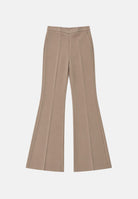 VICOLO Pantaloni flare bordeaux per donna con vita alta e fondo svasato. TAC0407 ACU40 VICOLO 