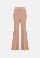VICOLO Pantaloni flare rosa cipria per donna con vita alta e fondo svasato. TAC0407 ACU40 VICOLO 