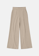 VICOLO Pantaloni palazzo vaniglia per donna con gamba ampia, pinces frontali e linea sartoriale. TAC0409 ACU04 VICOLO 