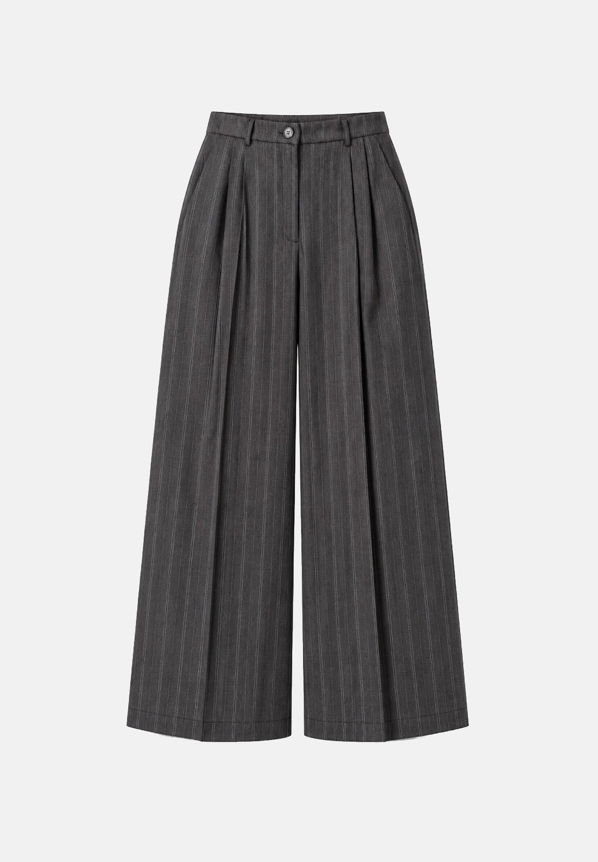 VICOLO Pantaloni palazzo gessati grigio antracite da donna TAC0413 ACFANT VICOLO 