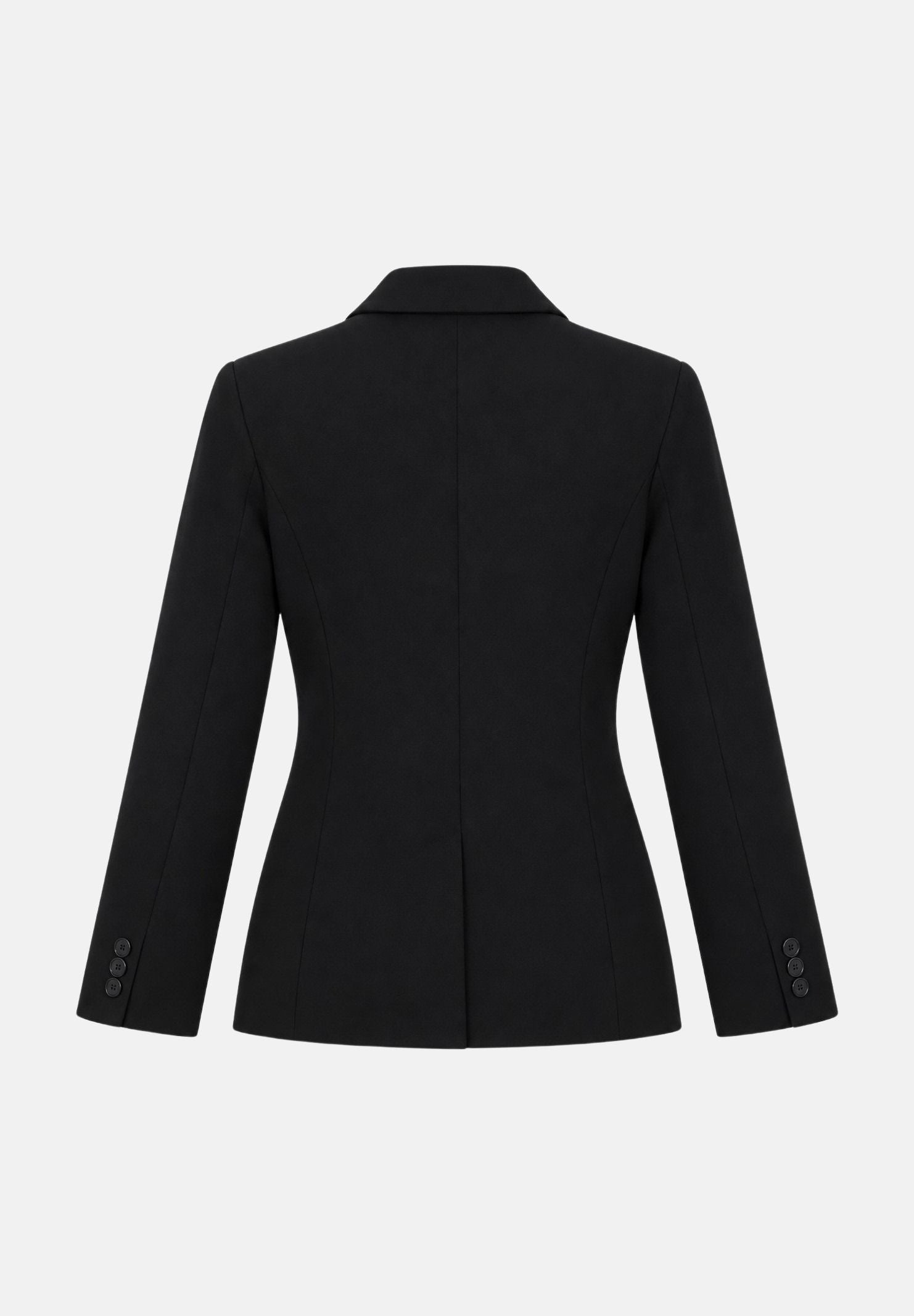 VICOLO Giacca basic nera per donna con revers a lancia, spalline e chiusura monopetto. TAC0419 A99 VICOLO 