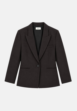 VICOLO Giacca sfiancata con revers a lancia marrone per donna con chiusura monopetto TAC0419 ACU69 VICOLO 