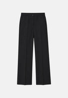 VICOLO Pantalone a palazzo nero per donna con gamba larga, tasche alla francese e piega stirata. TAC0420 A99 VICOLO 