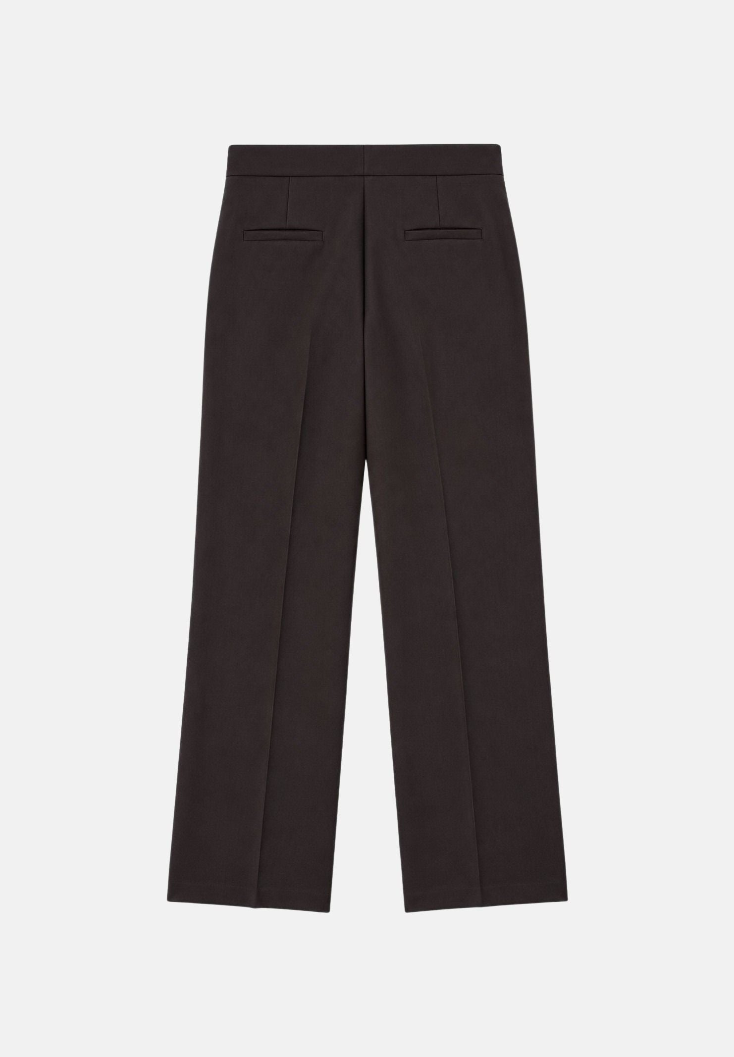 VICOLO Pantalone a palazzo marrone per donna con gamba larga, tasche alla francese e piega stirata. TAC0420 ACU69 VICOLO 