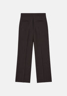 VICOLO Pantalone a palazzo marrone per donna con gamba larga, tasche alla francese e piega stirata. TAC0420 ACU69 VICOLO 