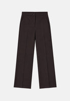 VICOLO Pantalone a palazzo marrone per donna con gamba larga, tasche alla francese e piega stirata. TAC0420 ACU69 VICOLO 