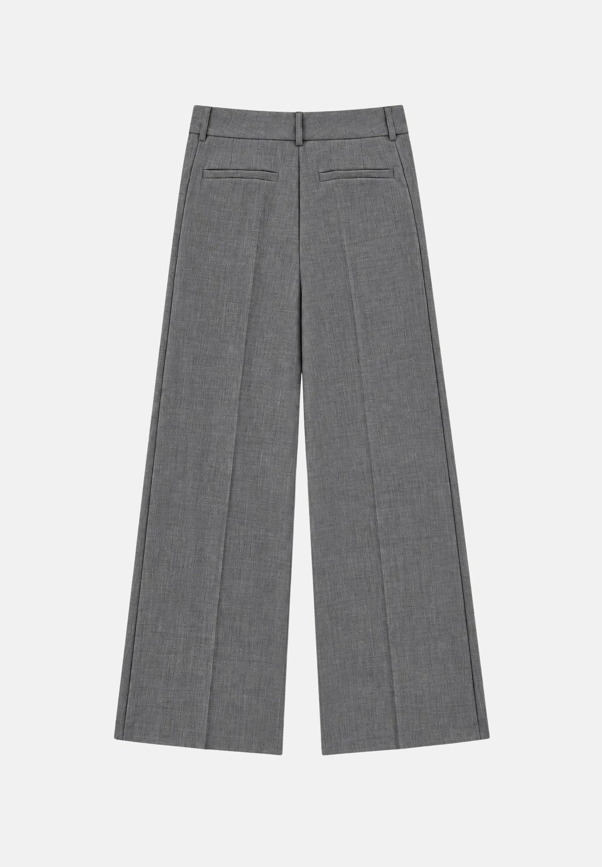 VICOLO Pantalone palazzo grigio da donna con gamba ampia, vita alta e tasche laterali alla francese. TAC0438 A193 VICOLO 
