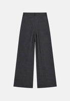 VICOLO Pantaloni palazzo antracite per donna con gamba ampia, vita alta e linea sartoriale. TAC0439 A195 VICOLO 