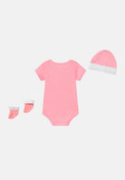Set neonato rosa e bianco, composto da cappellino body e calzini LC0028A6A CONVERSE