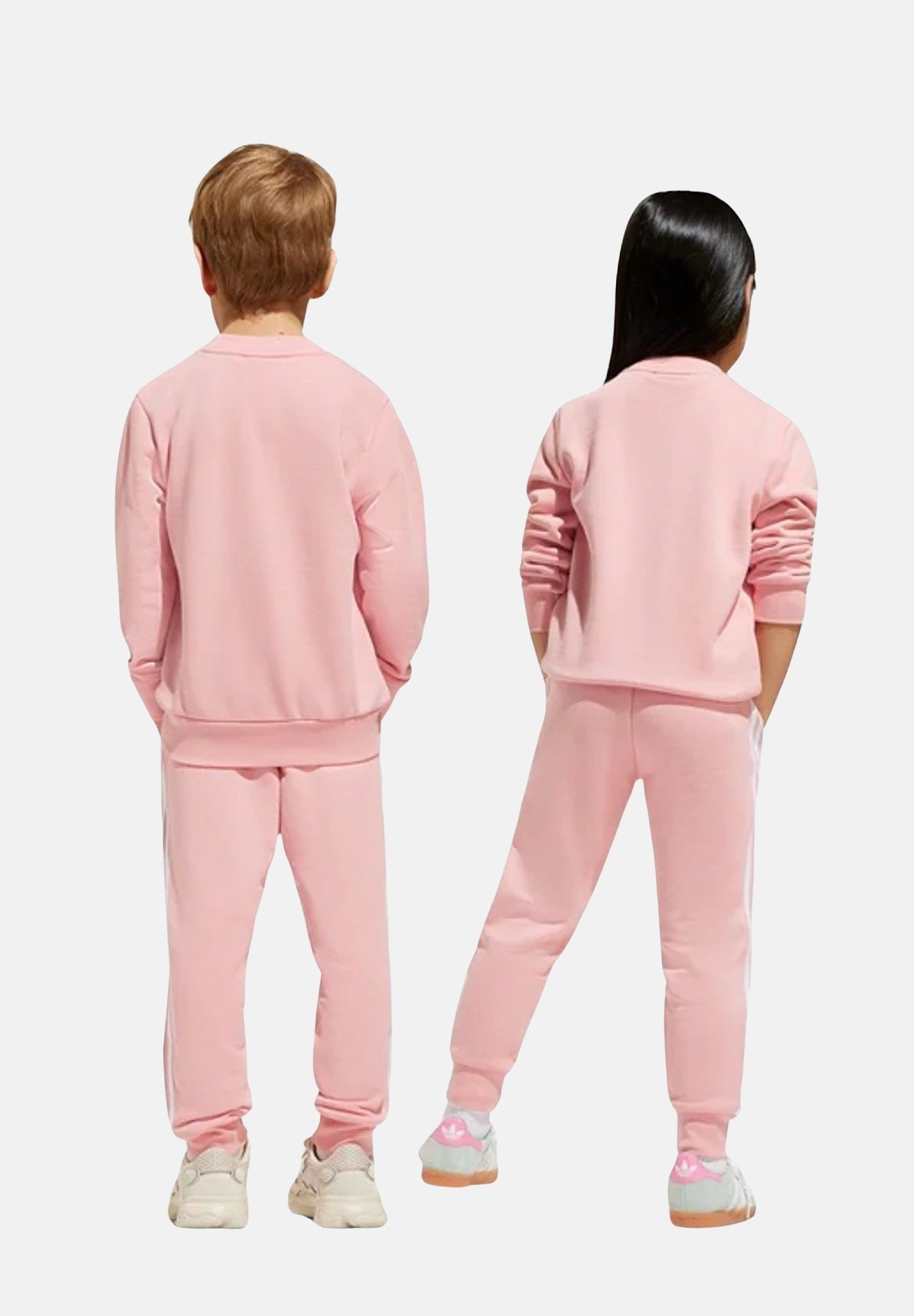Tuta Adicolor Crew rosa da bambina JC6613 . ADIDAS ORIGINALS 