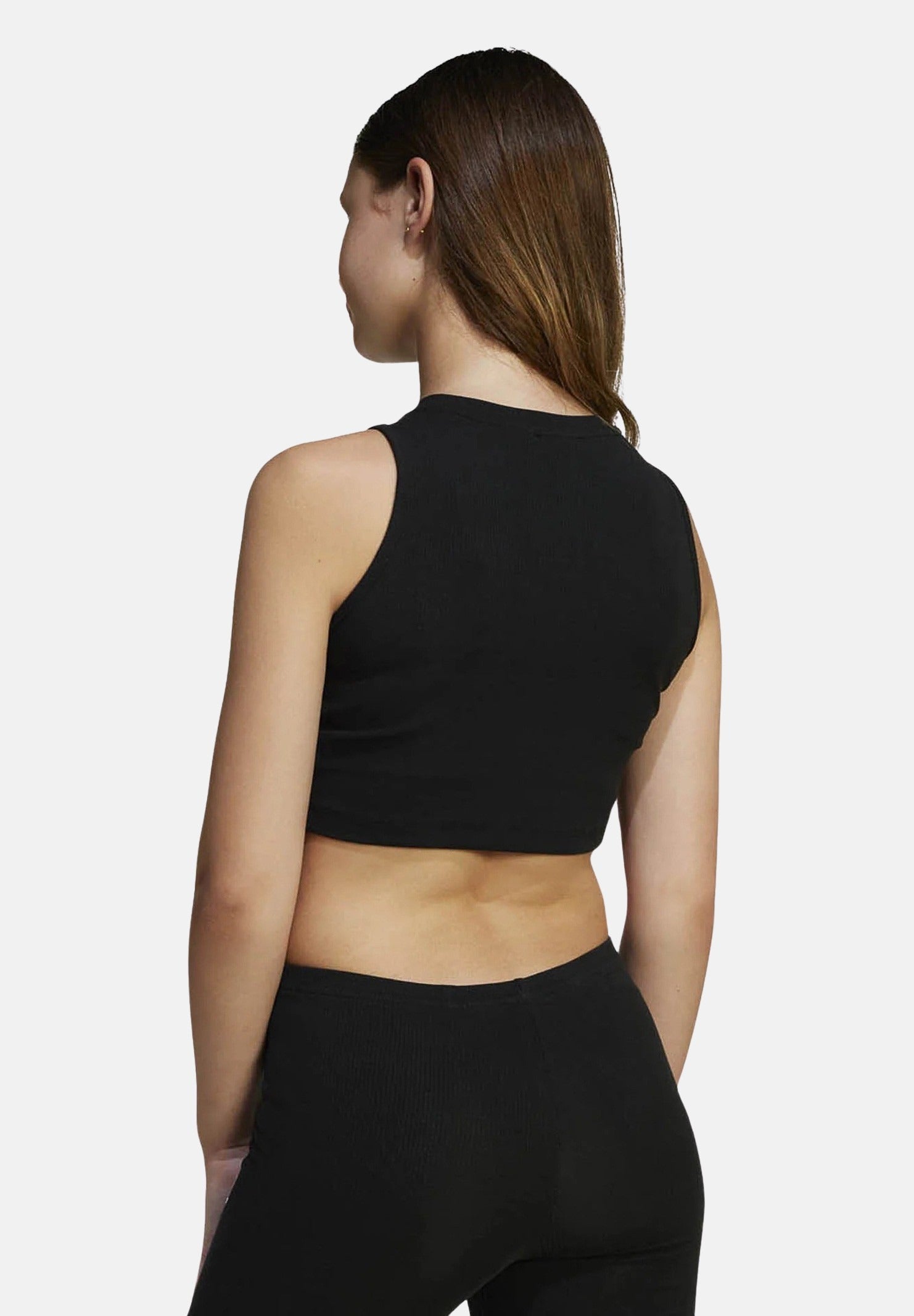 ADIDAS ORIGINALS Top sportivo Ribbed Tank nero da bambina JC8430 . ADIDAS ORIGINALS 