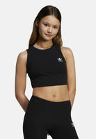 ADIDAS ORIGINALS Top sportivo Ribbed Tank nero da bambina JC8430 . ADIDAS ORIGINALS 