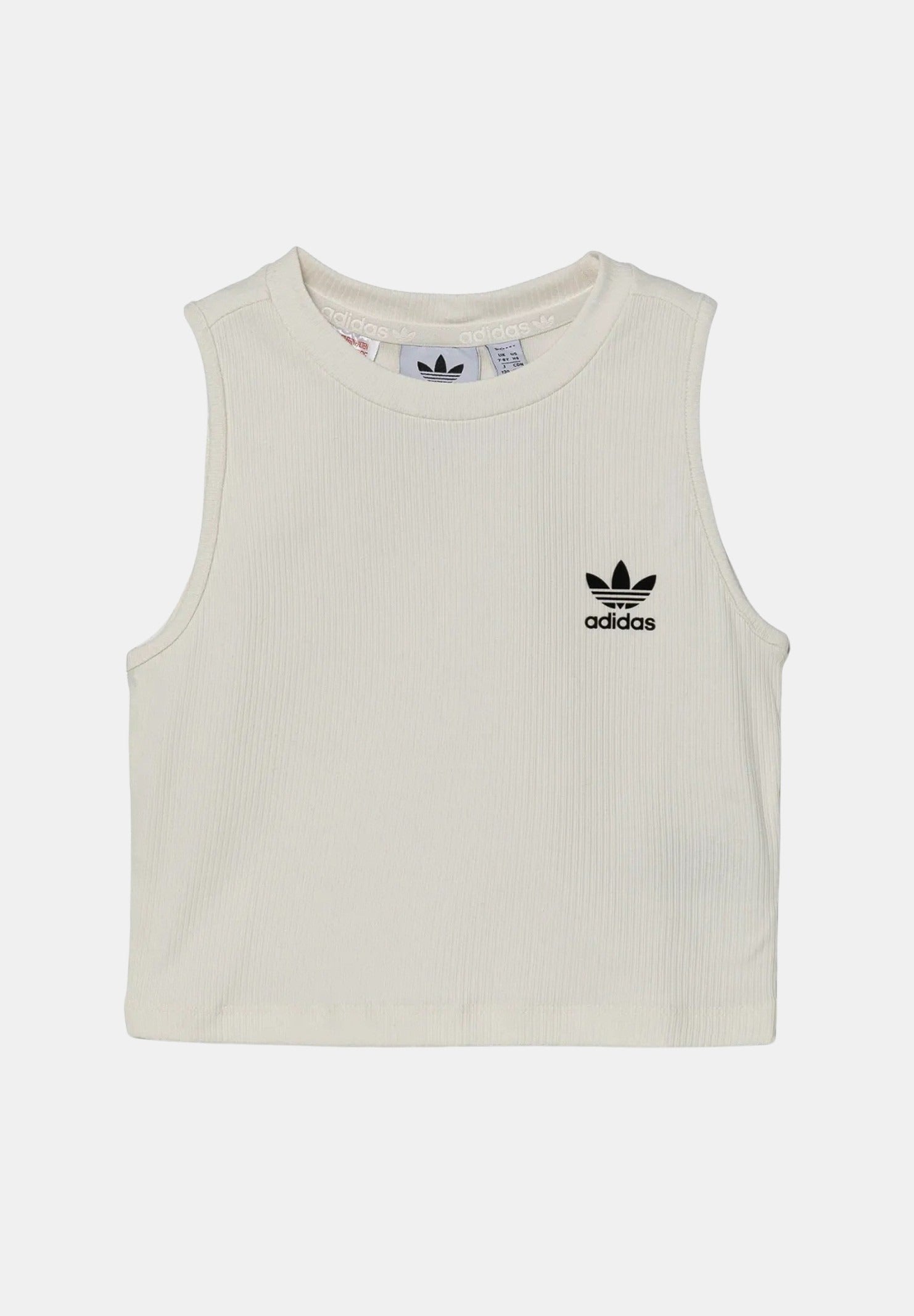 ADIDAS ORIGINALS Top sportivo Ribbed Tank beige da bambina JC8431 . ADIDAS ORIGINALS 