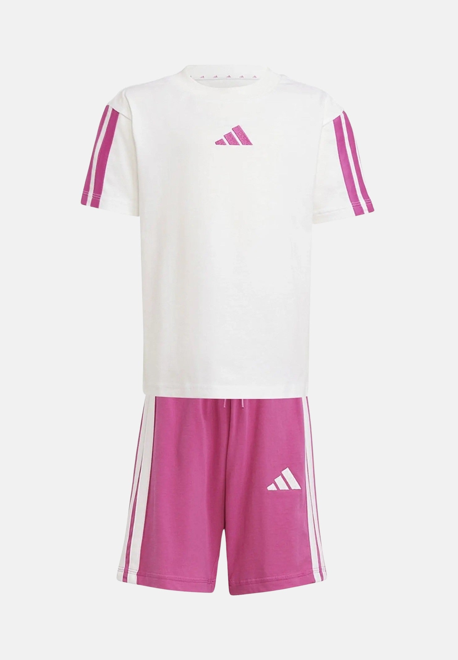 ADIDAS PERFORMANCE Completino Essentials bianco e fucsia da bambina JC9620 . ADIDAS PERFORMANCE 