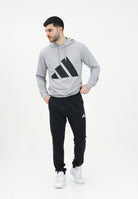 ADIDAS PERFORMANCE Tuta Sportswear Big Logo French Terry nera e grigia da uomo JI8870 . ADIDAS PERFORMANCE 