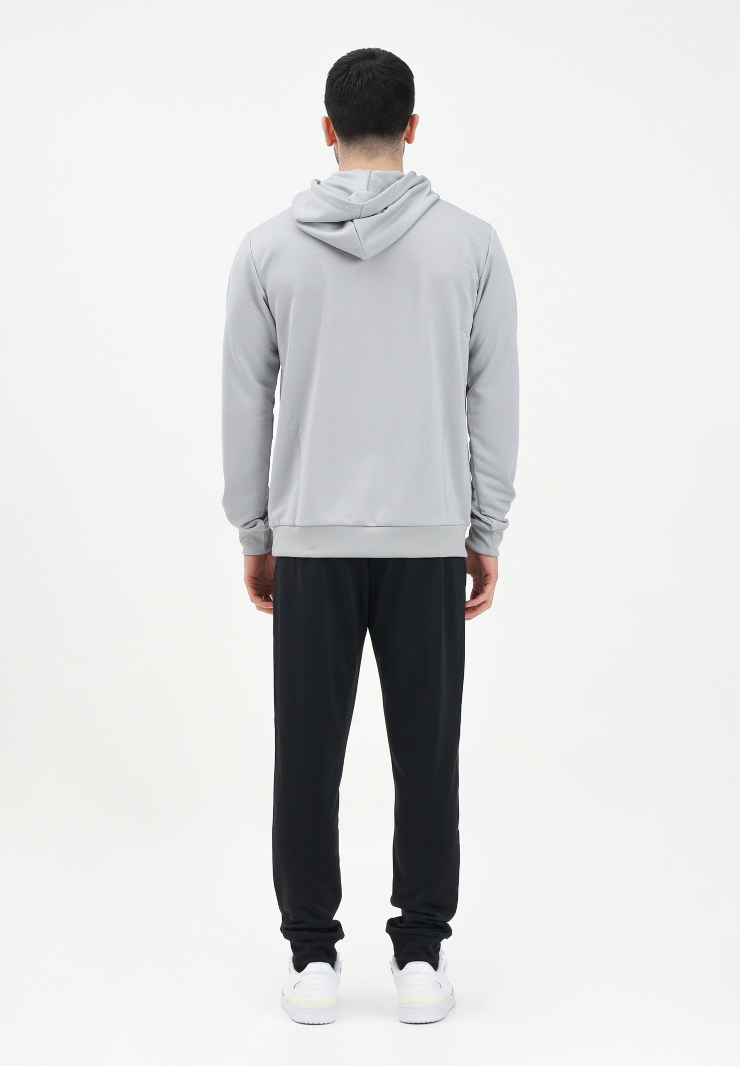 ADIDAS PERFORMANCE Tuta Sportswear Big Logo French Terry nera e grigia da uomo JI8870 . ADIDAS PERFORMANCE 