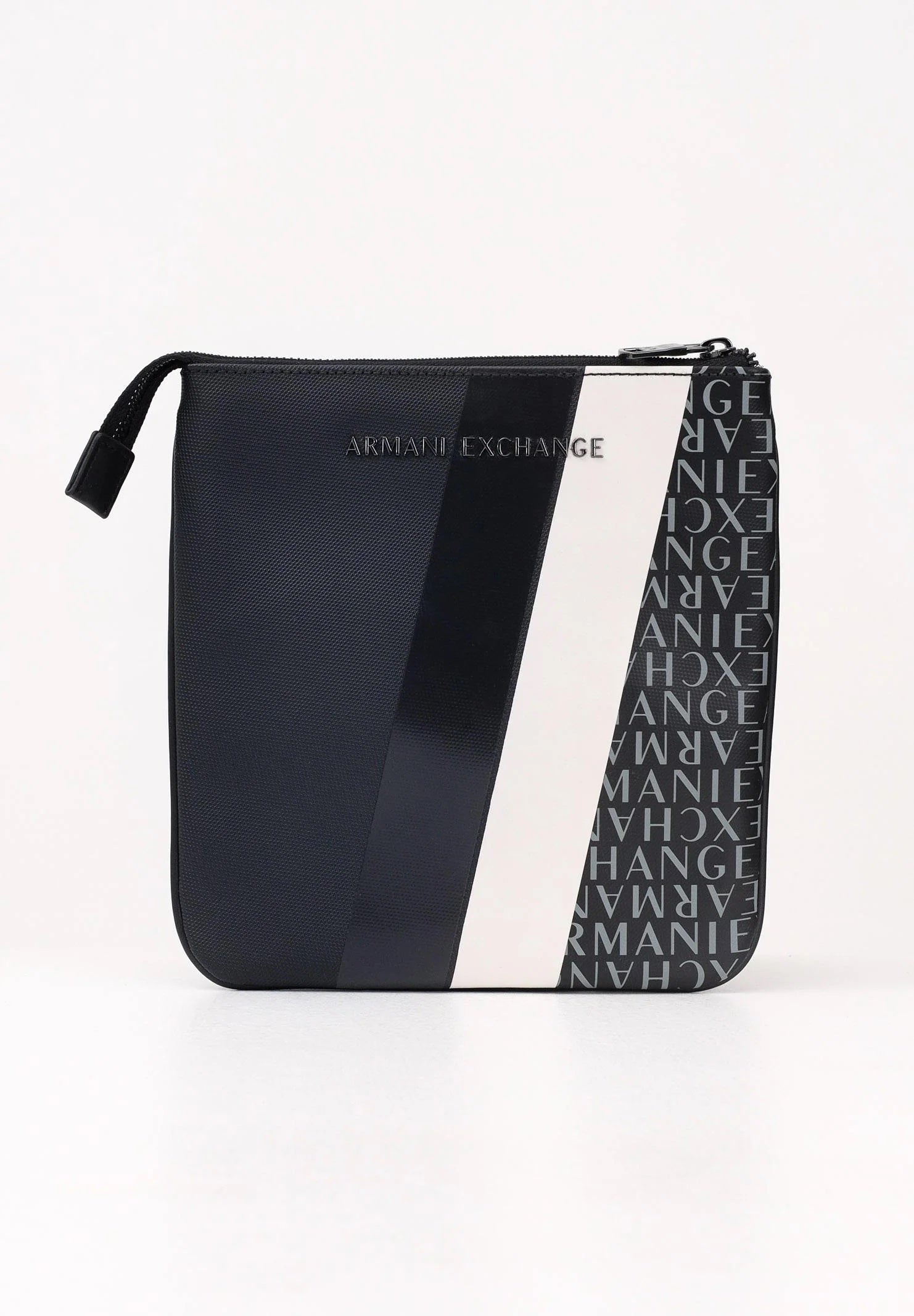 ARMANI EXCHANGE Borsello blu notte da uomo con motivo geometrico e logo XM000164AF11935 MB051 ARMANI EXCHANGE 