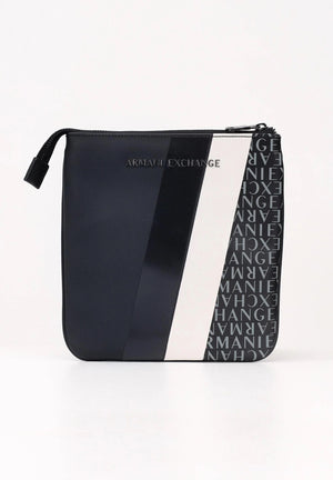 ARMANI EXCHANGE Borsello blu notte da uomo con motivo geometrico e logo XM000164AF11935 MB051 ARMANI EXCHANGE 