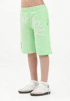 BARROW Shorts sportivo verde pastello per donna, ragazzi e bambini con ricamo logo S5BKJUBE039 081 BARROW 